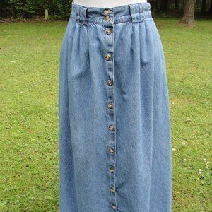 Cabin Creek Button Front Denim Skirt